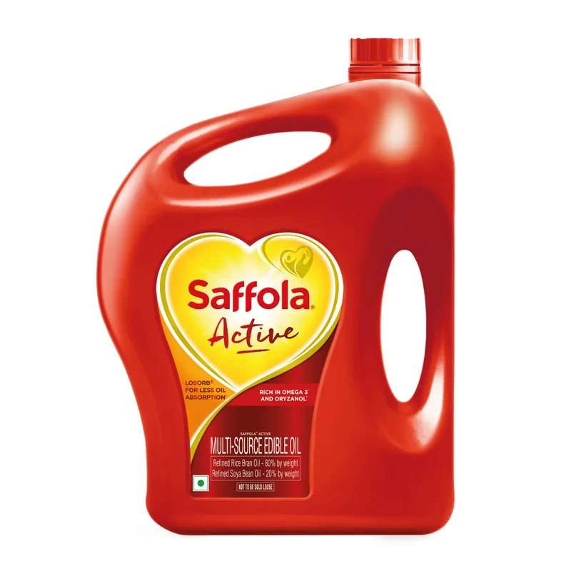 Saffola Active | Rich in Omega 3 & Oryzanol | Edible Oil - 5 L Jar Saffola Active | Rich in Omega 3 & Oryzanol | Edible Oil - 5 L Jar Saffola Active | Rich in Omega 3 & Oryzanol | Edible Oil - 5 L Jar Saffola Active | Rich in Omega 3 & Oryzanol | Edible O